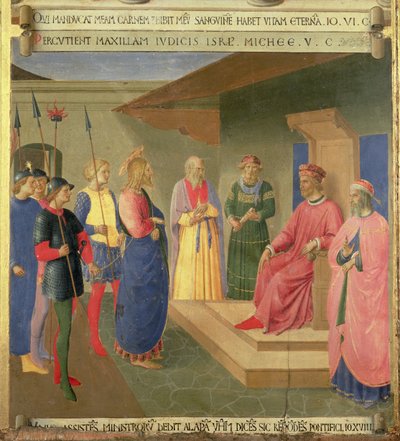 Christ Before Caiaphus (detail) by Fra Angelico